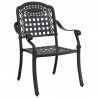 Zestaw do jadalni w ogrodzie 5 pcs Czarny Aluminium