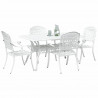Zestaw do jadalni w ogrodzie 5 pcs Biały Aluminium