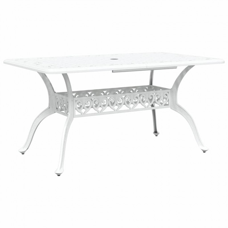Zestaw do jadalni w ogrodzie 5 pcs Biały Aluminium
