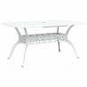 Zestaw do jadalni w ogrodzie 5 pcs Biały Aluminium