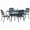 Zestaw do jadalni w ogrodzie 5 pcs Zielony Aluminium