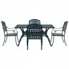 Zestaw do jadalni w ogrodzie 5 pcs Zielony Aluminium
