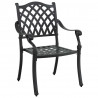 Zestaw do jadalni w ogrodzie 5 pcs Czarny Aluminium