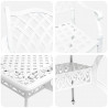 Zestaw do jadalni w ogrodzie 5 pcs Biały Aluminium