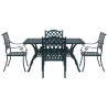 Zestaw do jadalni w ogrodzie 5 pcs Zielony Aluminium
