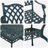 Zestaw do jadalni w ogrodzie 5 pcs Zielony Aluminium