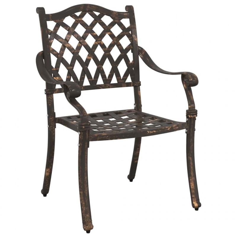 Zestaw do jadalni w ogrodzie 7 pcs kolor bronzu Aluminium
