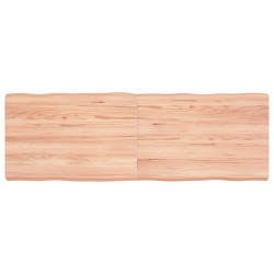 Blat jasnobrązowy 120x40x(2-6) cm drewno z naturalną krawędzią