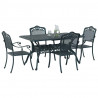 Zestaw do jadalni w ogrodzie 5 pcs Zielony Aluminium