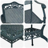 Zestaw do jadalni w ogrodzie 5 pcs Zielony Aluminium