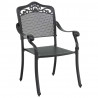 Zestaw do jadalni w ogrodzie 7 pcs Czarny Aluminium