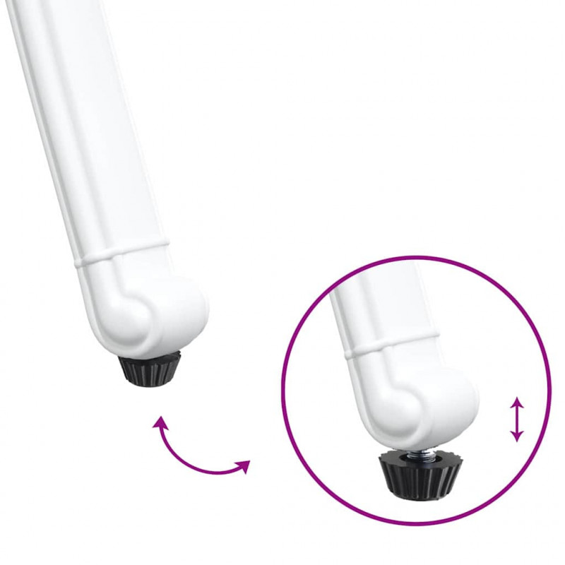Zestaw do jadalni w ogrodzie 7 pcs Biały Aluminium