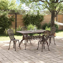 Zestaw do jadalni w ogrodzie 5 pcs kolor bronzu Aluminium