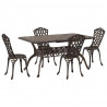 Zestaw do jadalni w ogrodzie 5 pcs kolor bronzu Aluminium
