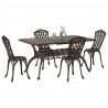 Zestaw do jadalni w ogrodzie 5 pcs kolor bronzu Aluminium