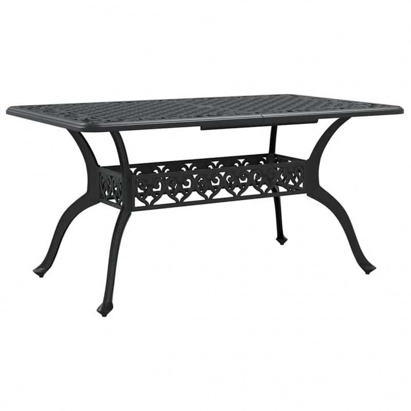 Zestaw do jadalni w ogrodzie 5 pcs Czarny Aluminium
