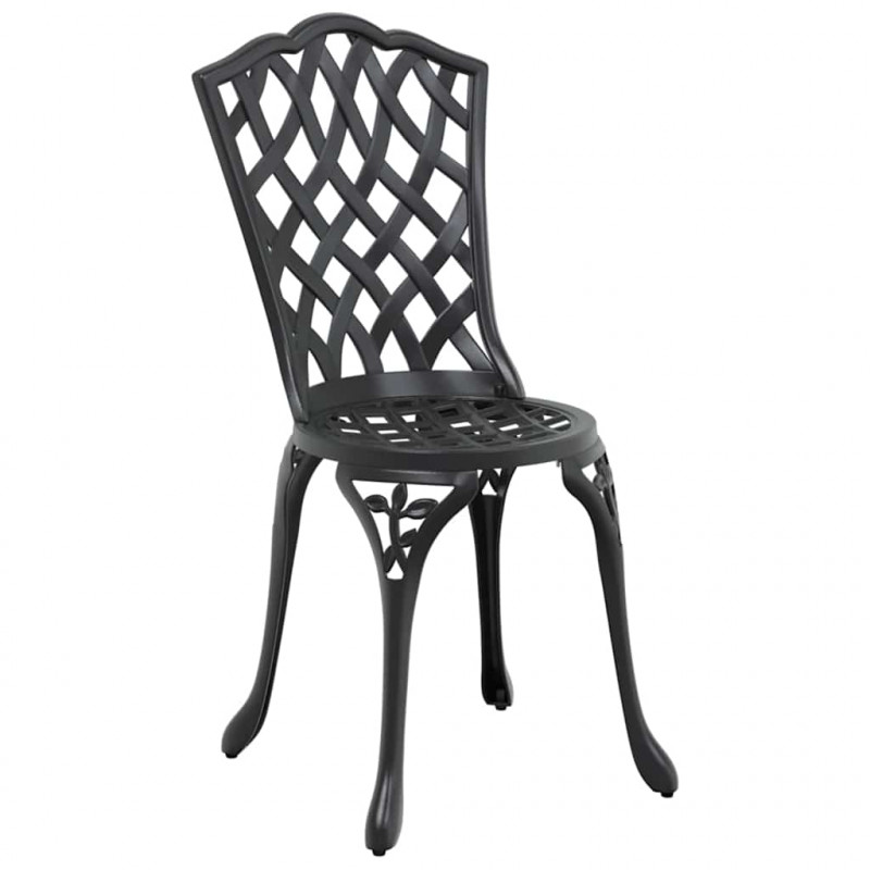 Zestaw do jadalni w ogrodzie 5 pcs Czarny Aluminium