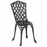 Zestaw do jadalni w ogrodzie 5 pcs Czarny Aluminium