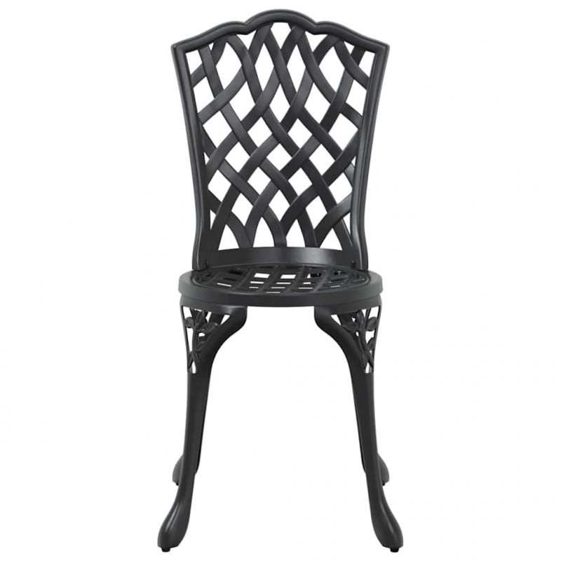 Zestaw do jadalni w ogrodzie 5 pcs Czarny Aluminium
