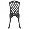Zestaw do jadalni w ogrodzie 5 pcs Czarny Aluminium