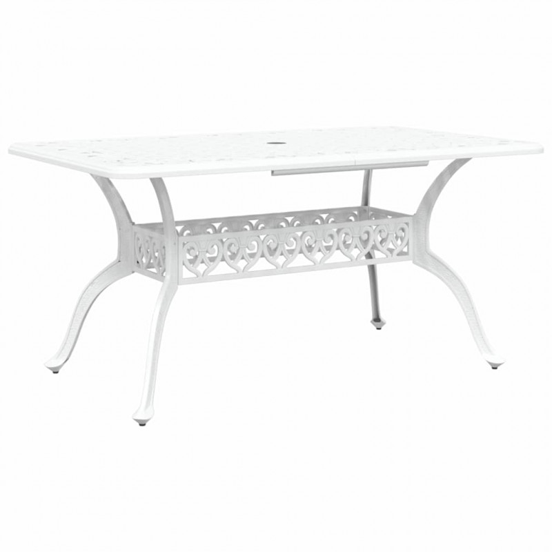 Zestaw do jadalni w ogrodzie 5 pcs Biały Aluminium
