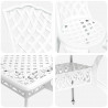 Zestaw do jadalni w ogrodzie 5 pcs Biały Aluminium