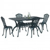 Zestaw do jadalni w ogrodzie 5 pcs Zielony Aluminium