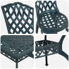 Zestaw do jadalni w ogrodzie 5 pcs Zielony Aluminium