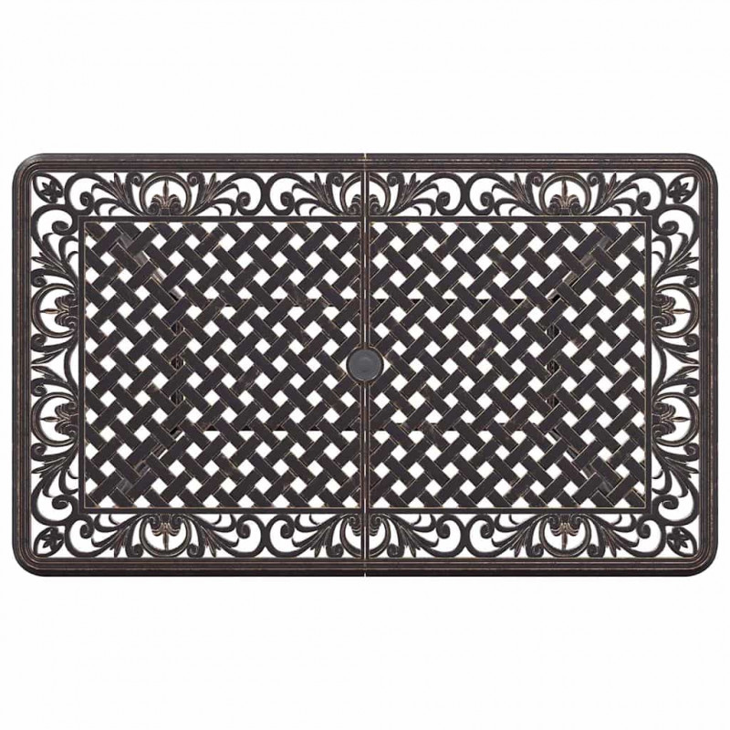 Zestaw do jadalni w ogrodzie 7 pcs kolor bronzu Aluminium