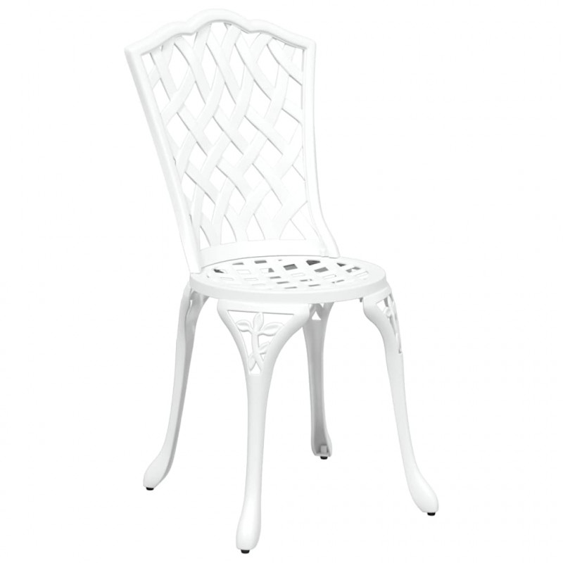 Zestaw do jadalni w ogrodzie 7 pcs Biały Aluminium
