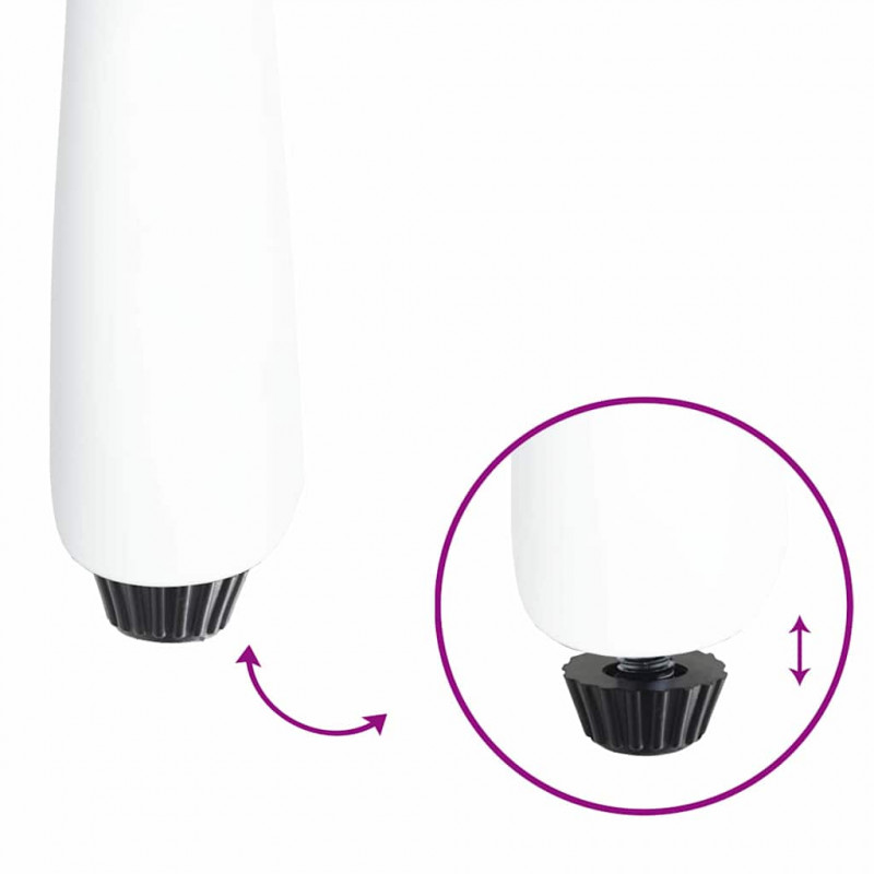 Zestaw do jadalni w ogrodzie 7 pcs Biały Aluminium