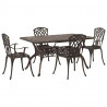 Zestaw do jadalni w ogrodzie 5 pcs kolor bronzu Aluminium