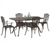 Zestaw do jadalni w ogrodzie 5 pcs kolor bronzu Aluminium