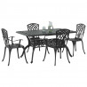 Zestaw do jadalni w ogrodzie 5 pcs Czarny Aluminium
