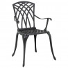 Zestaw do jadalni w ogrodzie 5 pcs Czarny Aluminium