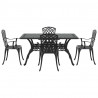 Zestaw do jadalni w ogrodzie 5 pcs Czarny Aluminium
