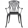 Zestaw do jadalni w ogrodzie 5 pcs Czarny Aluminium