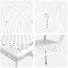 Zestaw do jadalni w ogrodzie 5 pcs Biały Aluminium