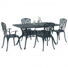 Zestaw do jadalni w ogrodzie 5 pcs Zielony Aluminium