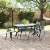 Zestaw do jadalni w ogrodzie 5 pcs Zielony Aluminium