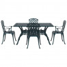 Zestaw do jadalni w ogrodzie 5 pcs Zielony Aluminium