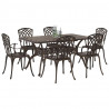 Zestaw do jadalni w ogrodzie 7 pcs kolor bronzu Aluminium