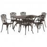 Zestaw do jadalni w ogrodzie 7 pcs kolor bronzu Aluminium