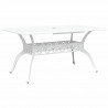 Zestaw do jadalni w ogrodzie 7 pcs Biały Aluminium