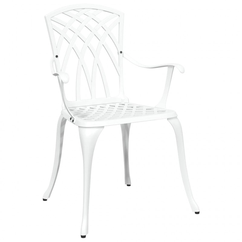 Zestaw do jadalni w ogrodzie 7 pcs Biały Aluminium