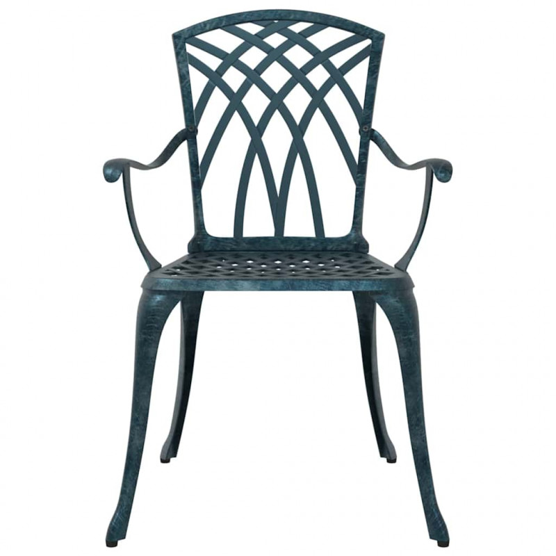 Zestaw do jadalni w ogrodzie 7 pcs Zielony Aluminium