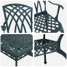 Zestaw do jadalni w ogrodzie 7 pcs Zielony Aluminium