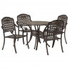 Zestaw do jadalni w ogrodzie 5 pcs kolor bronzu Aluminium