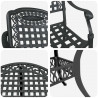 Zestaw do jadalni w ogrodzie 5 pcs Czarny Aluminium