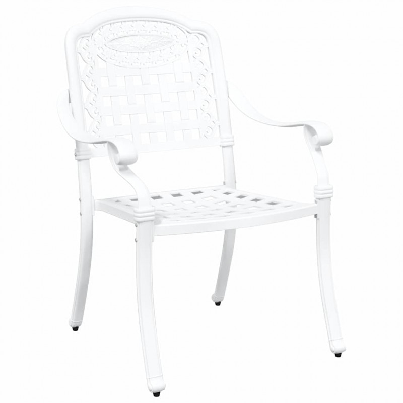 Zestaw do jadalni w ogrodzie 5 pcs Biały Aluminium